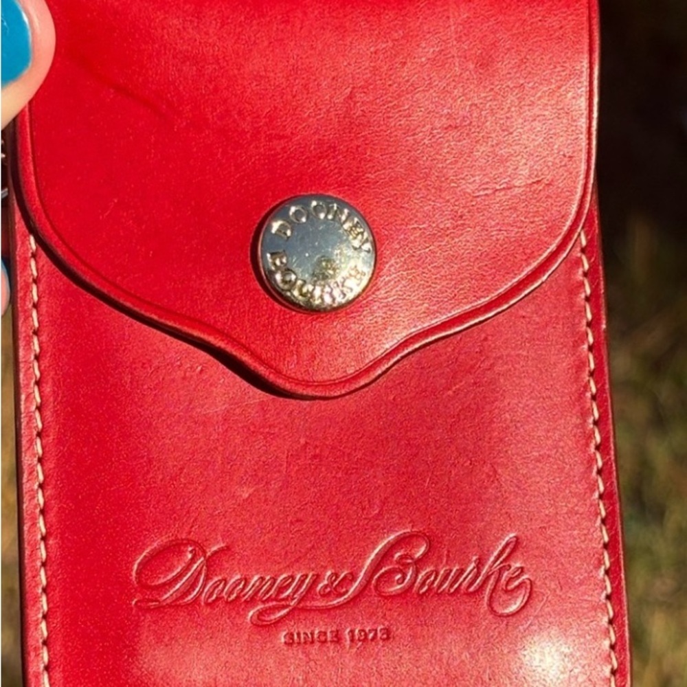 Dooney & Bourke Red and Brown Giraffe Print Tote - Picture 7 of 16